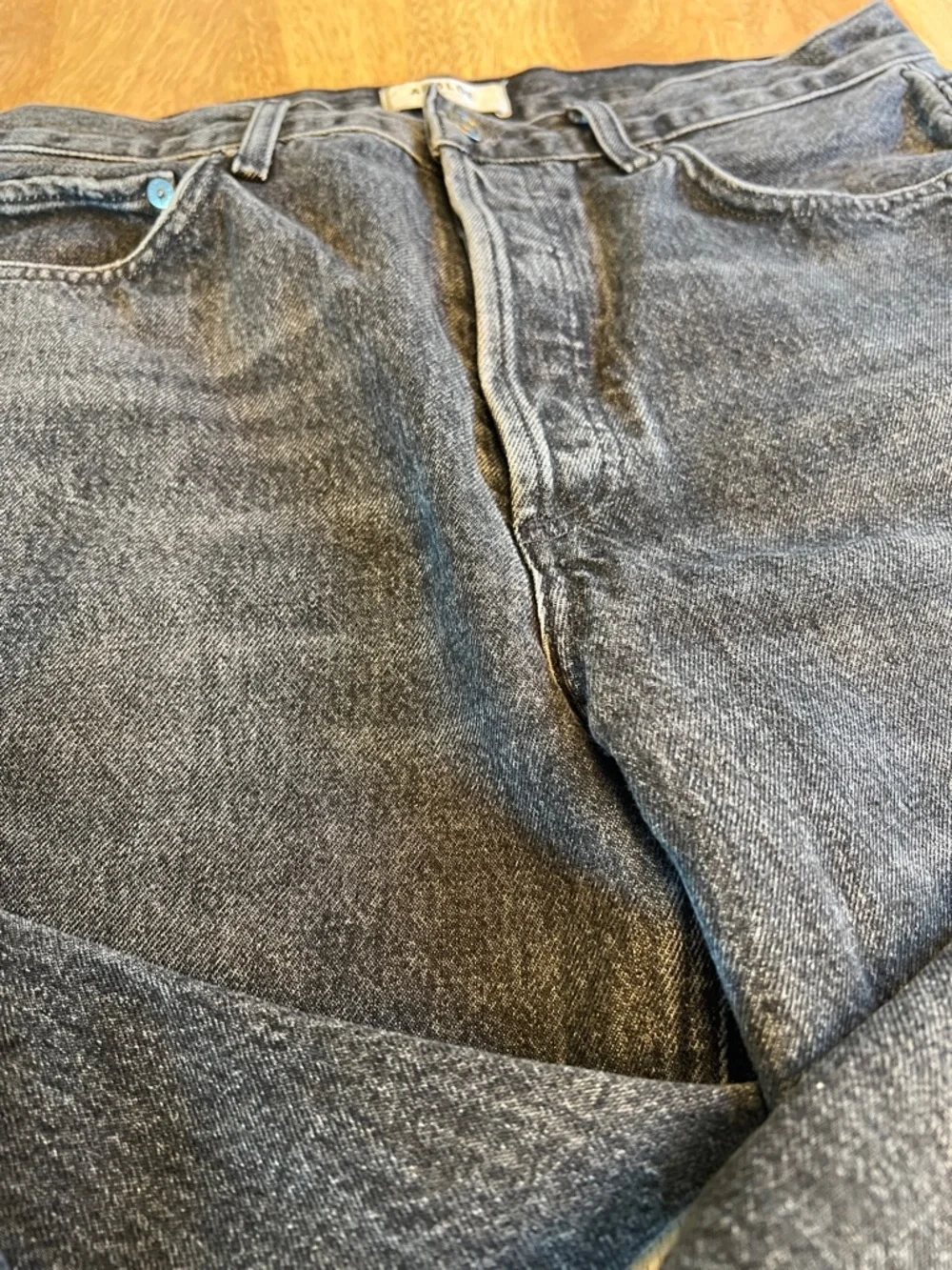 AGOLDE Fran 100% Cotton Washed Black Jeans size 28 - Picture 6 of 15